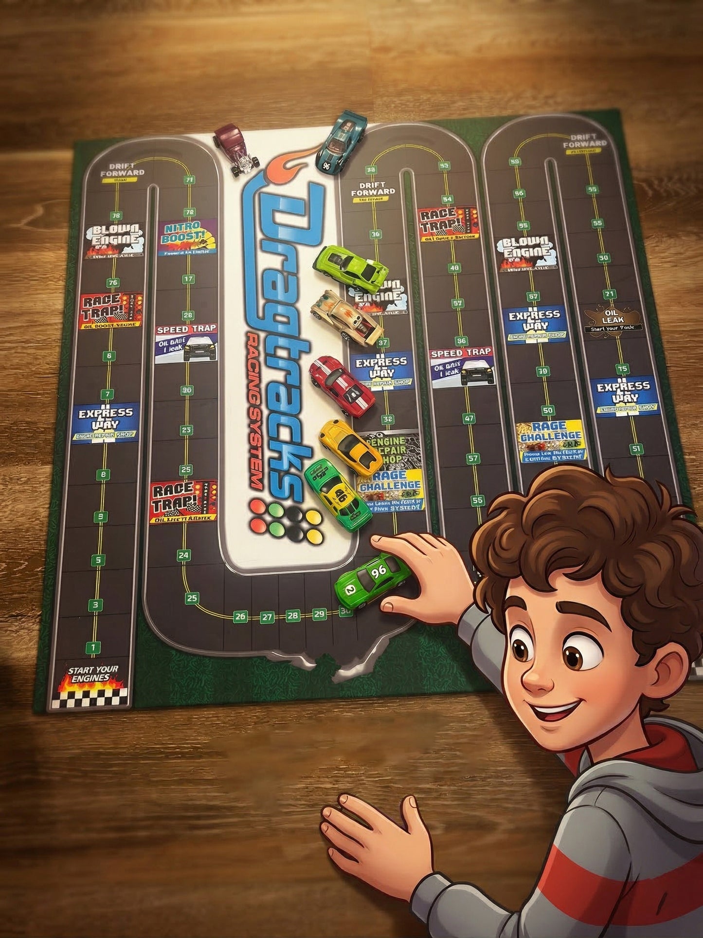 Board Game Drag Tracks