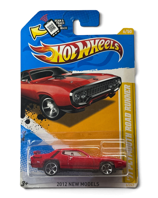 Hot Wheels 2012 New Models 6/50 Red 71 Plymouth Road Runner Car 6/247