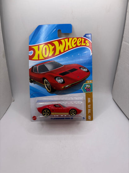 Hot Wheels 71 Lamborghini Miura SV Diecast red