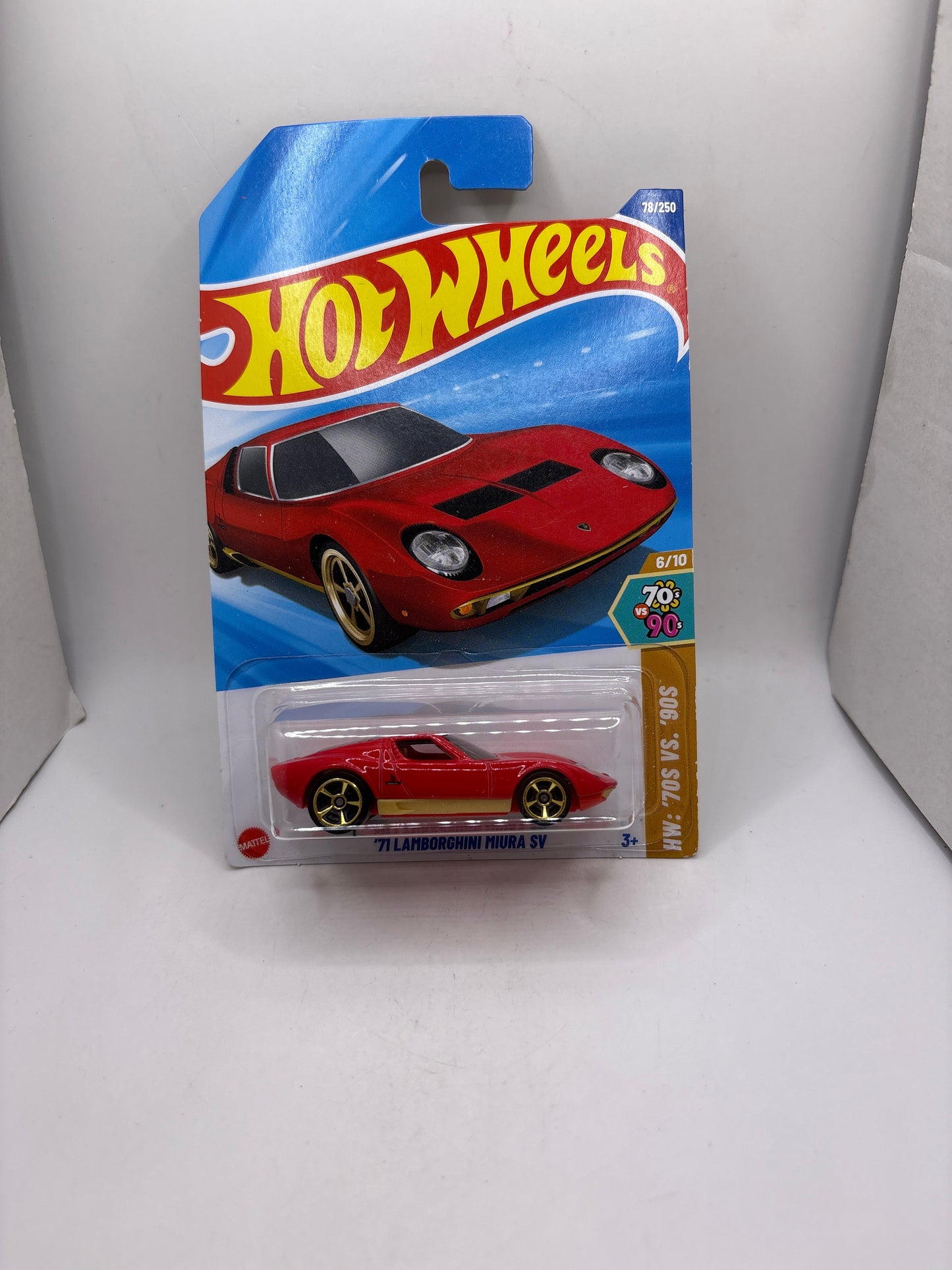 Hot Wheels 71 Lamborghini Miura SV Diecast red