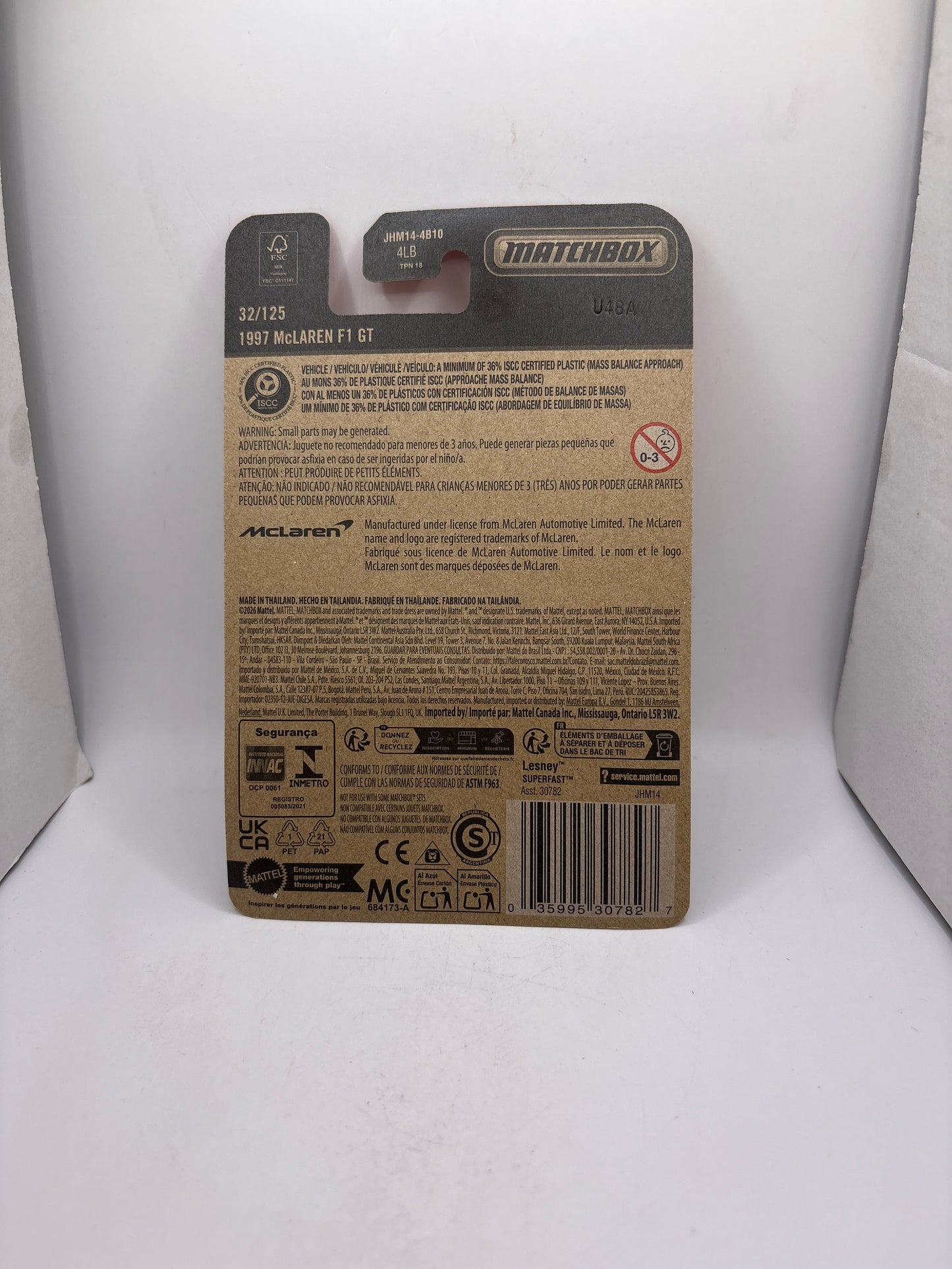 Matchbox 1997 McLaren F1 GT Diecast green