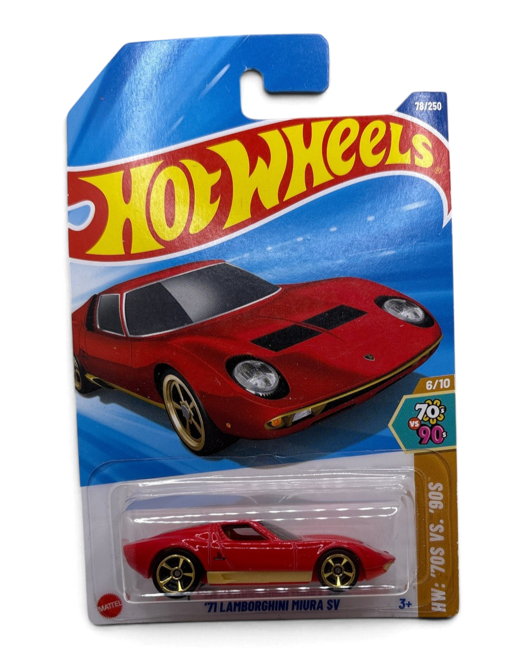Hot Wheels 71 Lamborghini Miura SV Diecast red