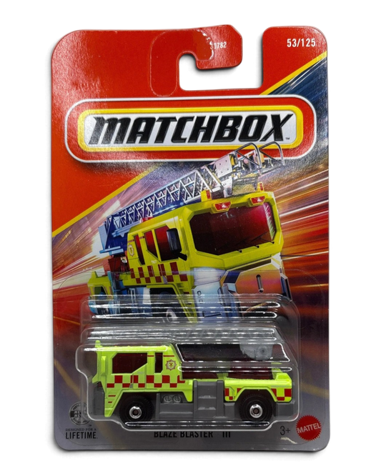 Matchbox Blaze Blaster III Diecast yellow